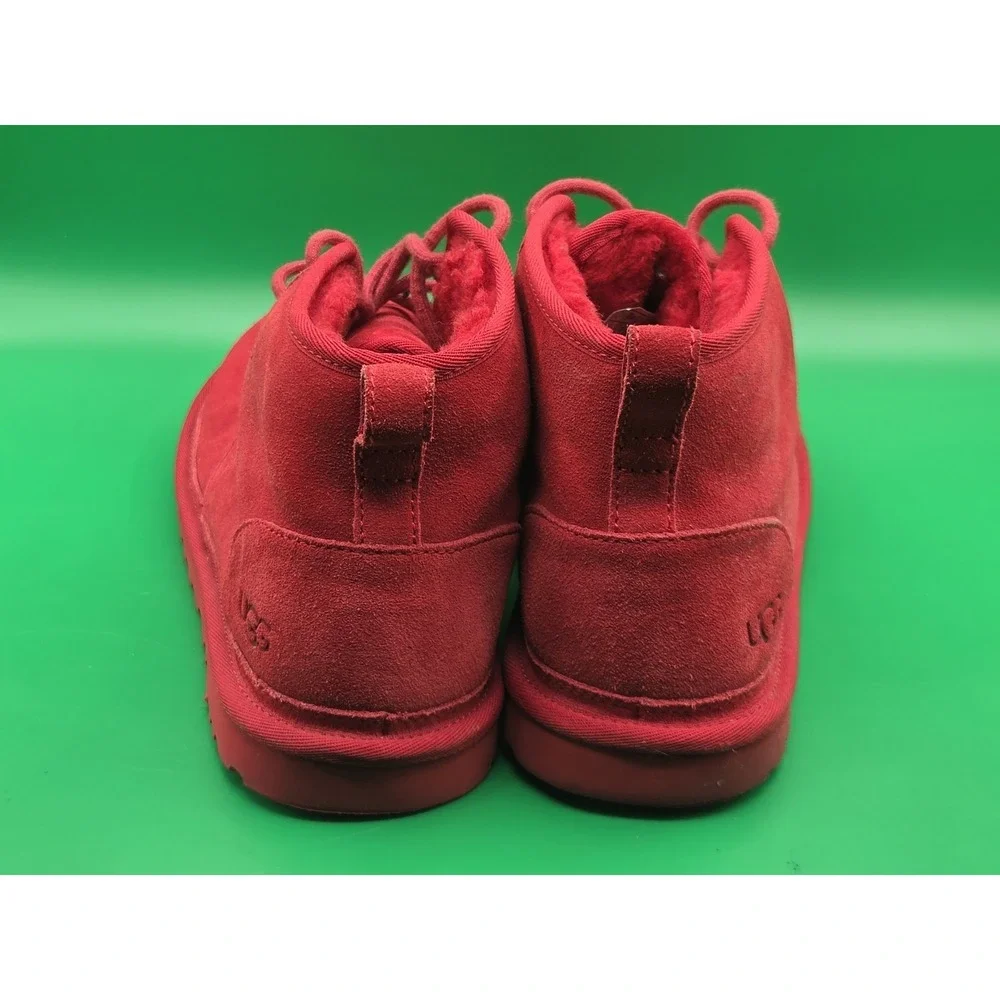 UGG Neumel 3236 Samba Red Chukka Ankle Boots Size 12 Men's Cherry Red Bulls